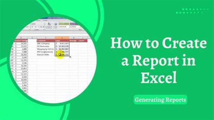 Can Microsoft Excel be used to create reports?