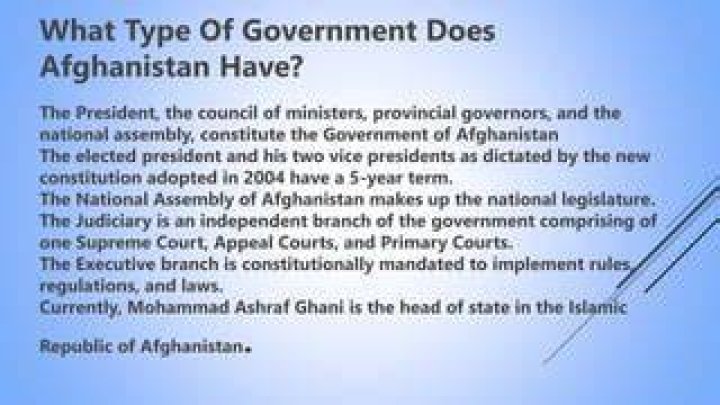 Does Afghanistan have a president?