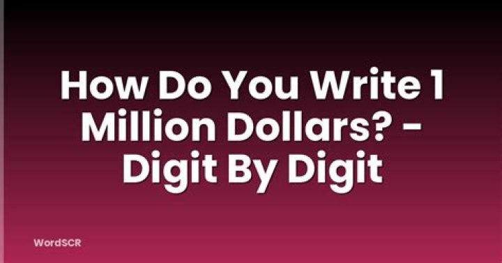 How do you write Dollars in millions?