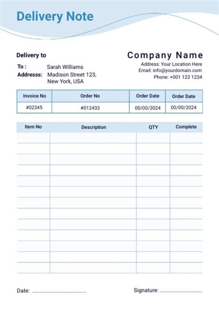 Is delivery note and invoice same?