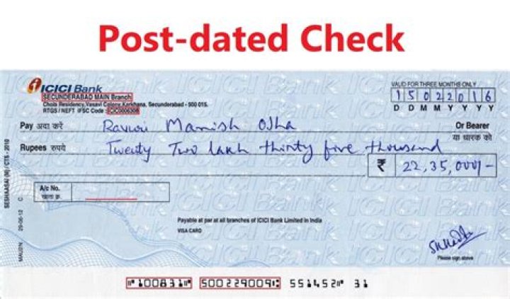 Is it okay to postdate a check?