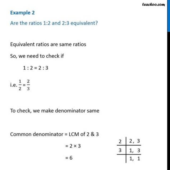 What is equivalent to 2/3 as a ratio?