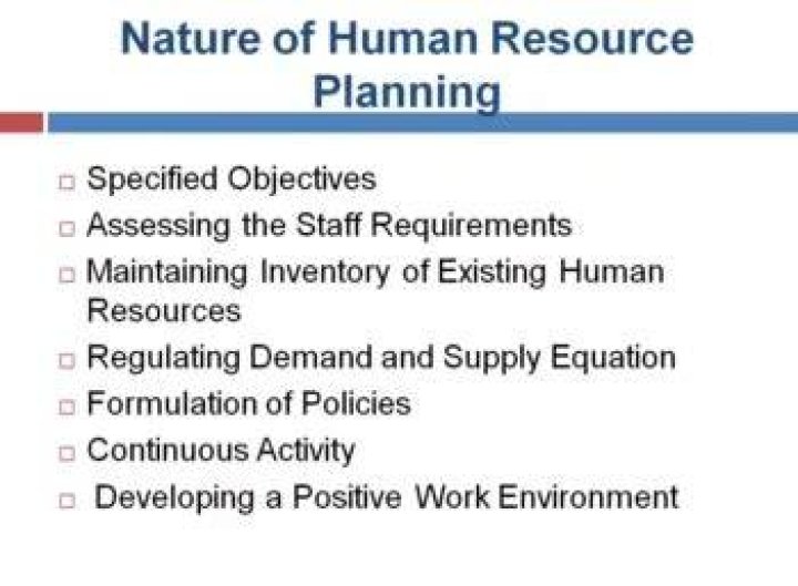 What is nature of human resource planning?
