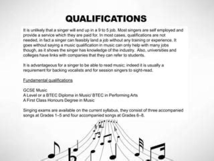 What qualifications are needed to be a singer?