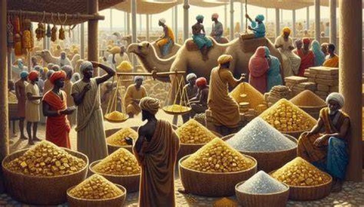 What three things were traded in Ghana?