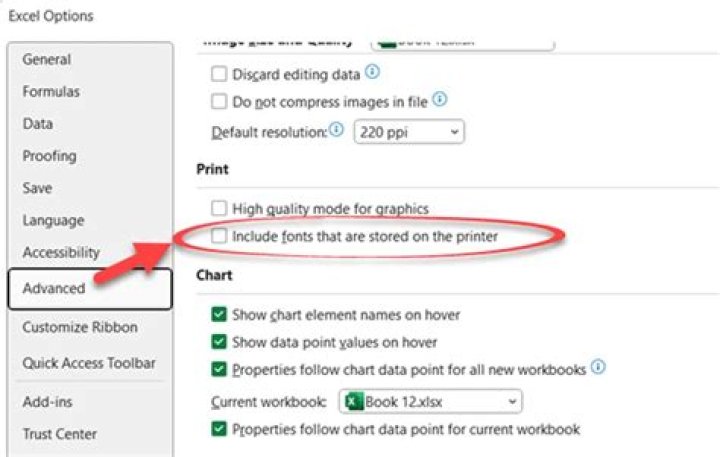 Where are printer fonts stored?